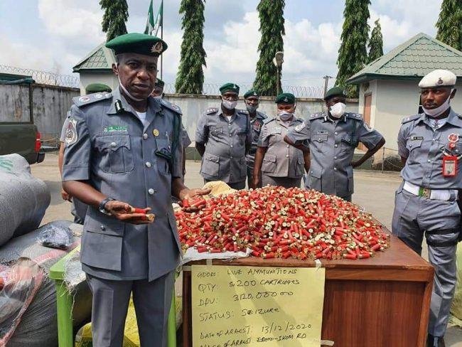 Customs intercept ammunitions, contrabands worth N600m