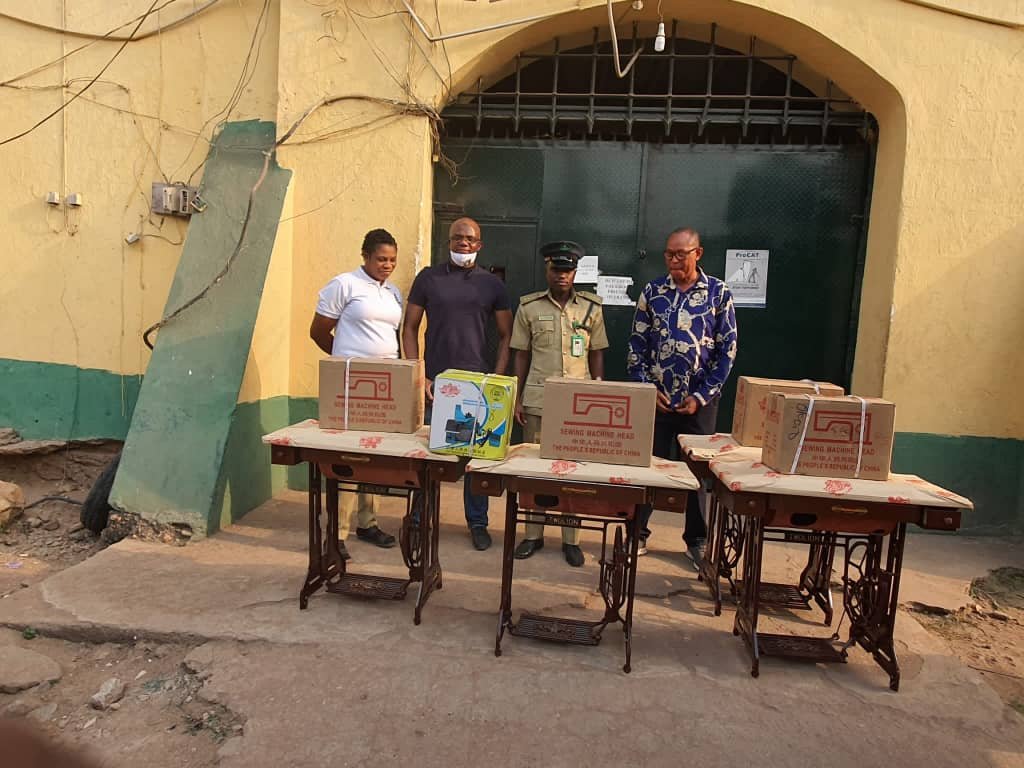 Ogun correctional Centre: Habiba Charity Foundation donates sewing machines, sets to establish Tailoring institute