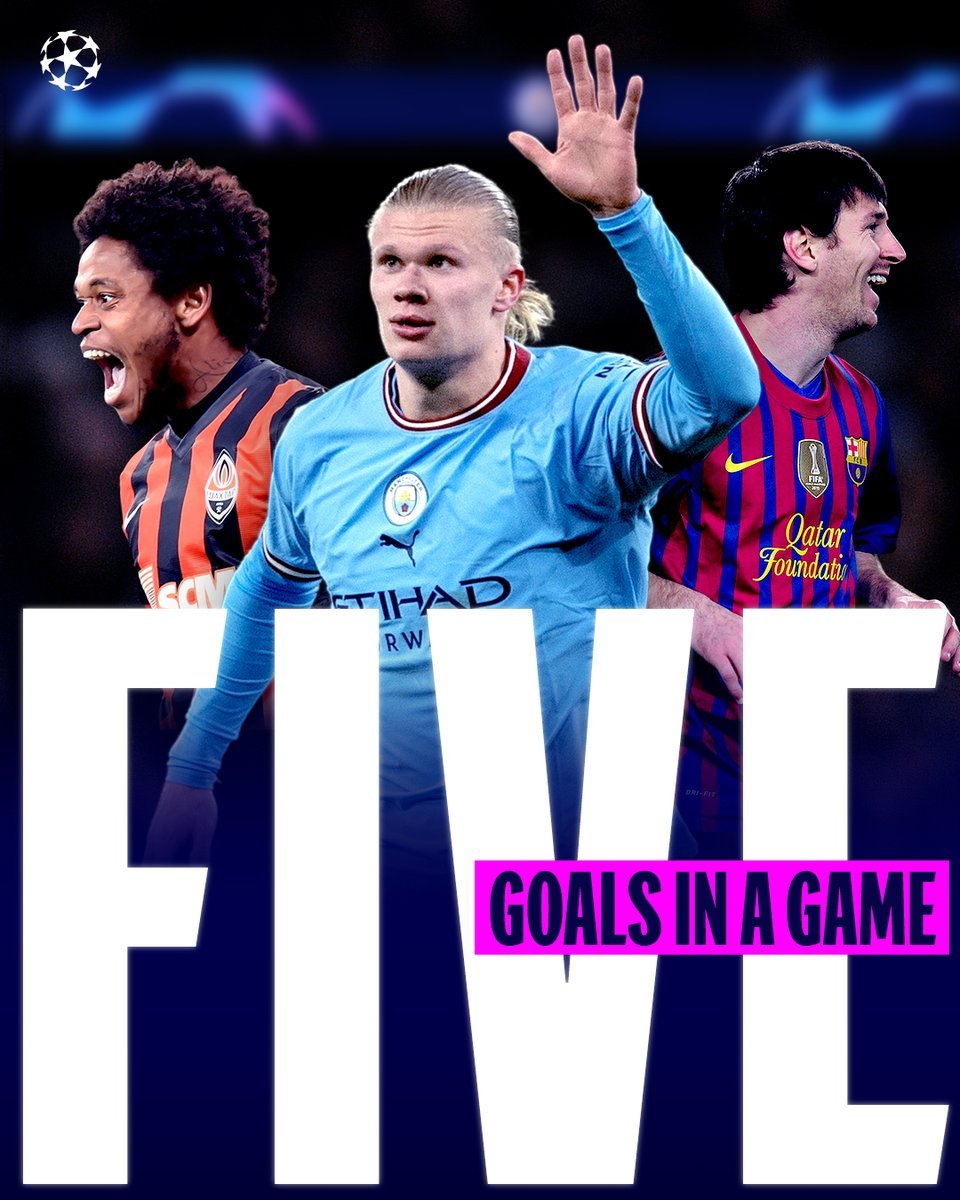 Three players who have scored five goals in single Champions League match