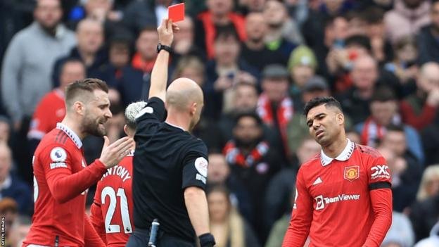 Man United will not appeal Casemiro’s red card