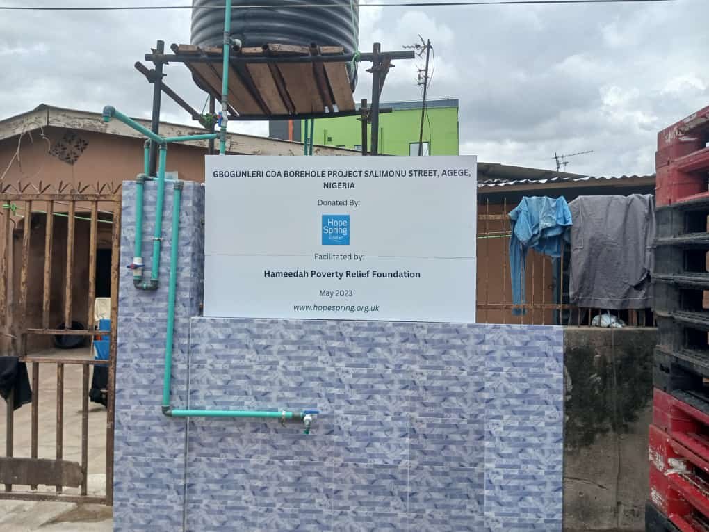 Hameedah Foundation facilitates borehole for Agege Community