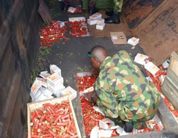 Photo: Troops intercept truck-load of ammunition heading to Anambra