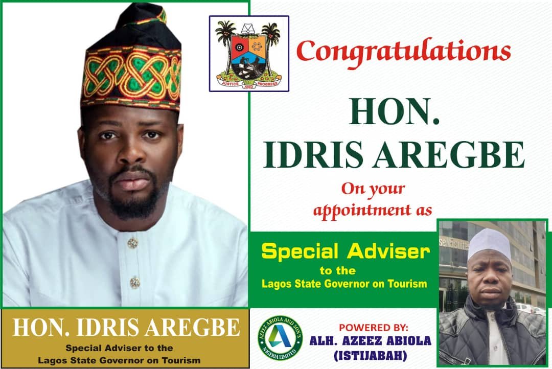 Istijabah celebrates Idris Aregbe over his appointment as Special Adviser on Tourism