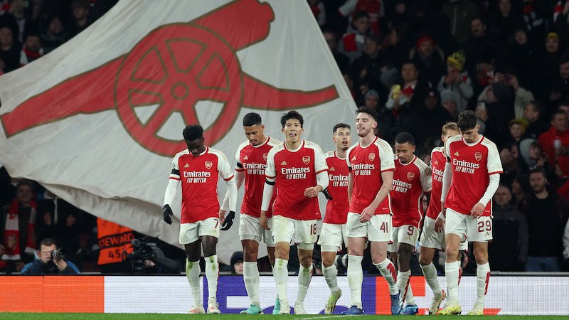 UCL: Arsenal hit Lens six to reach last 16