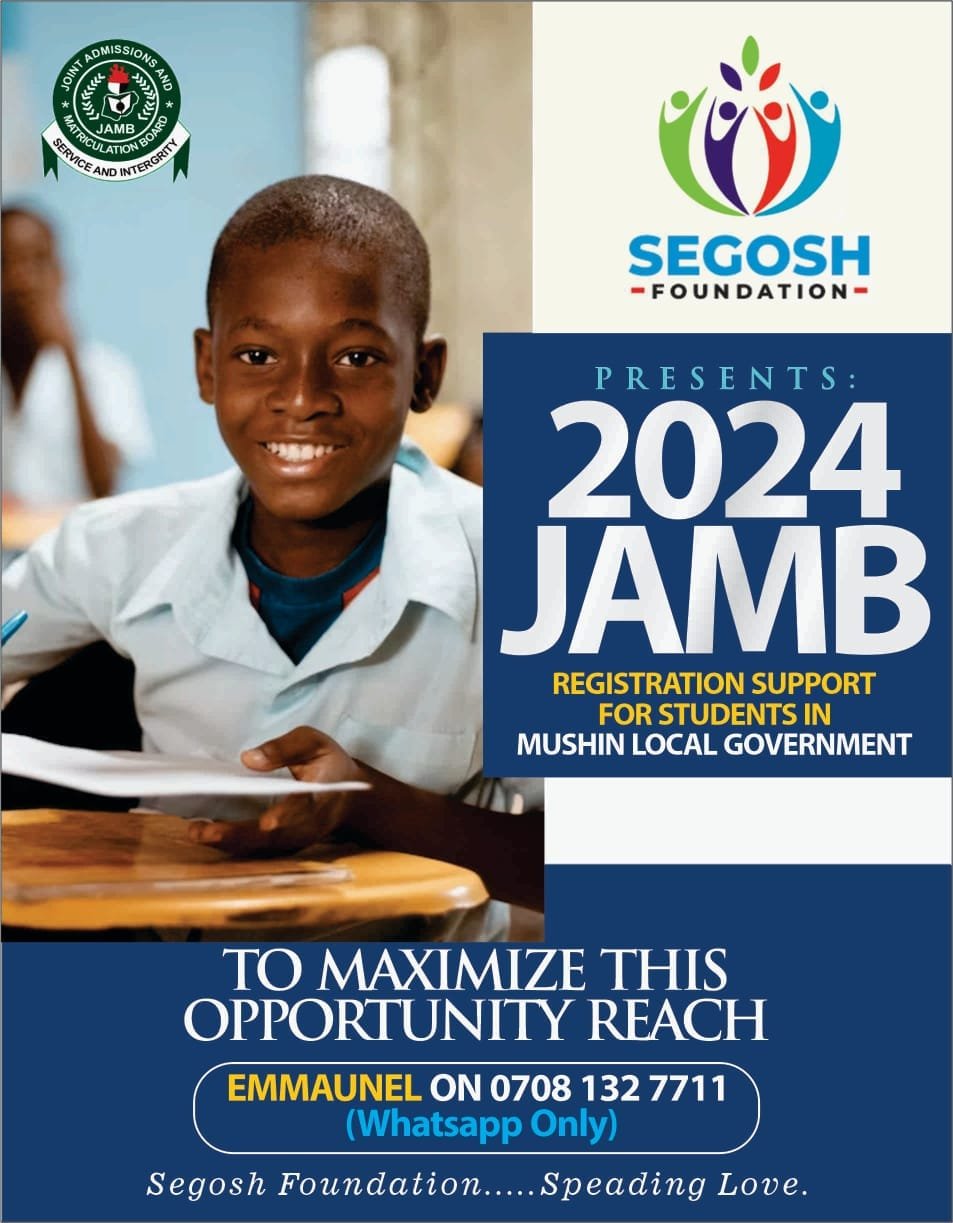 Segosh Foundation Offers Free JAMB Registration Support Program to Mushin Students