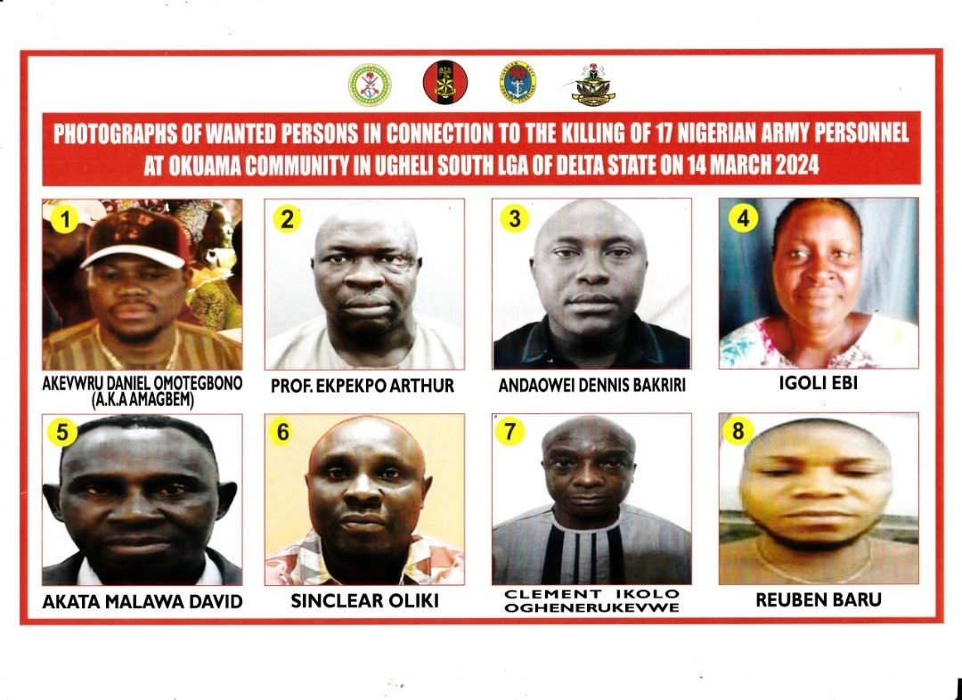 Okuama killings: Army declare eight persons wanted