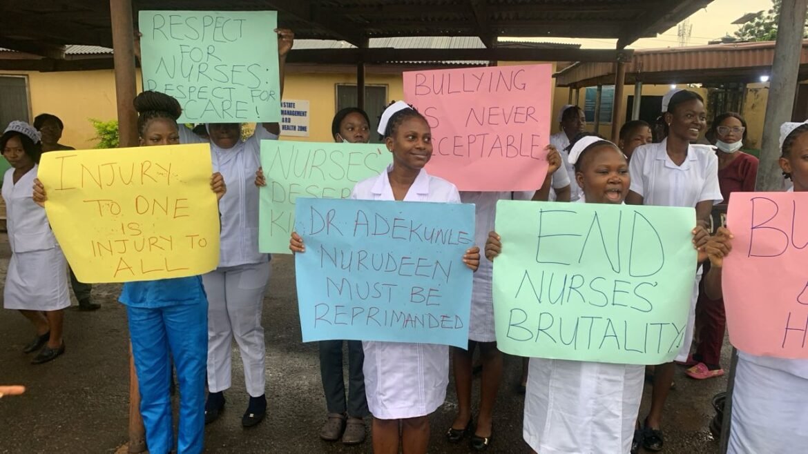 Ogun nurses protest as doctor allegedly slaps student nurse