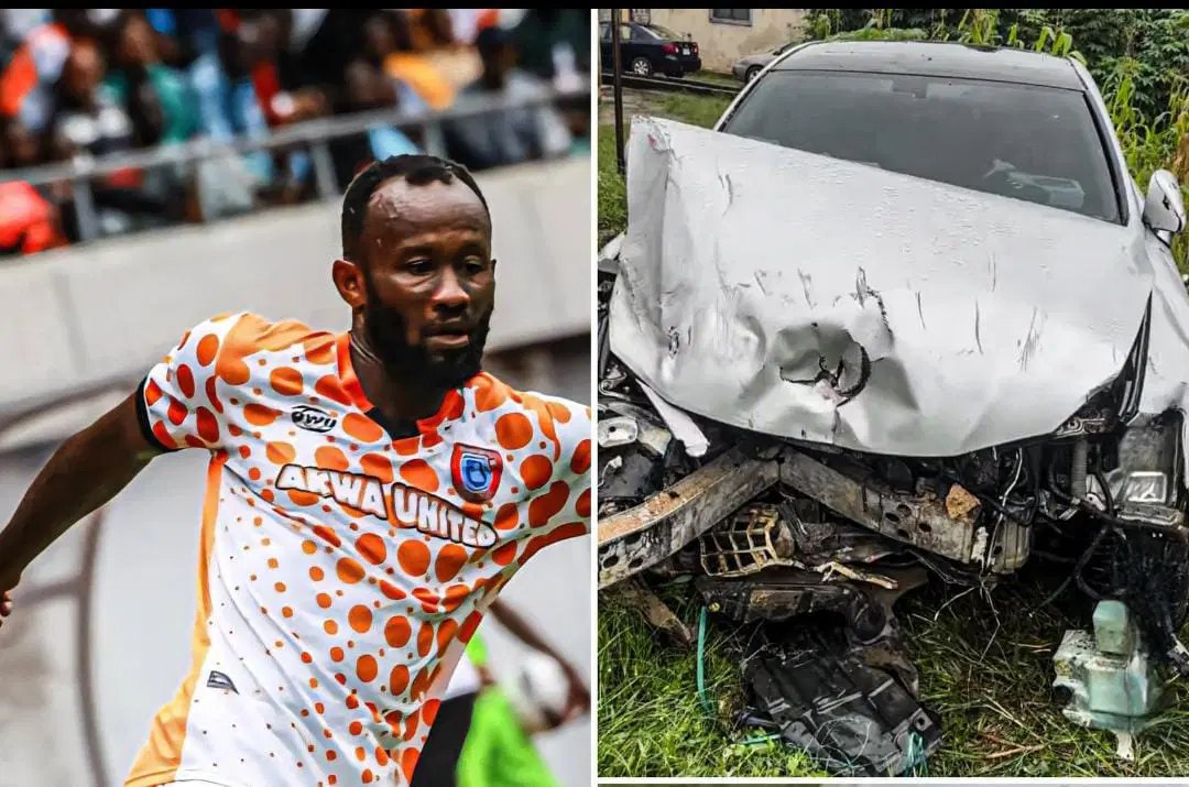 Super Eagles forward Mfon Udoh survives car accident