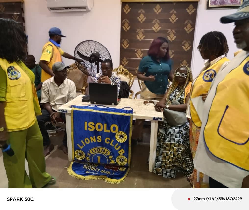 Lagos Isolo Lions Club offers Free Eye Treatment, Glasses to over 250 Iba residents